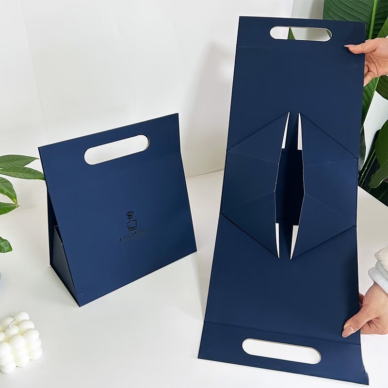 One-piece quick-fold rigid box (hand-bag version)